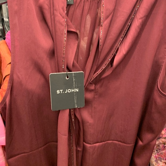 ST. JOHN COLLECTION Georgette Silk Halter Neck Top - Picture 12 of 12